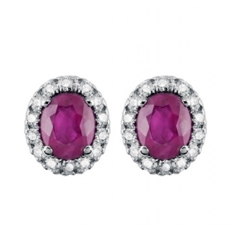 Salvini Dora earrings with diamonds and ruby lobe 20057648
