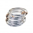 TUUM SETTEDONI ring thin threads silver and rose gold