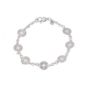 Bracelet SETTEDONI circles silver rhodium chain L