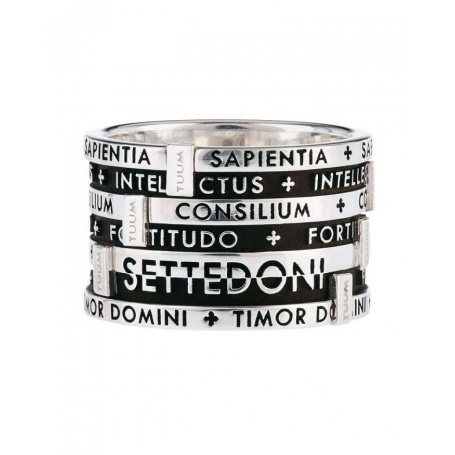 TUUM SETTEDONI Ring, brüniertes Silber, breites Band