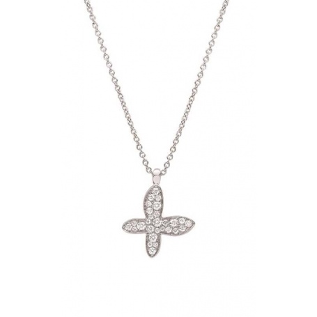 Mimì Freevola Roségold-Halskette mit Schmetterlingsanhänger in Diamanten