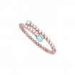 Mimì Lollipop purple pearls bracelet with blue topaz and blue sapphire