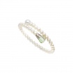 Mimì Lollipop bracelet white pearls with prasiolite and violet sapphire
