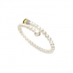 Semi-rigid Mimi Lollipop pearls bracelet with lemon quartz and pink sapphire