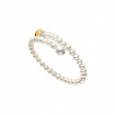 Mimì Lollipop white pearls bracelet with citrine quartz and violet sapphire