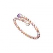 Bracciale Mimì Lollipop perle multicolor con ametista e zaffiro viola