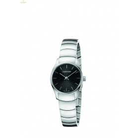 Women's Classic Too Uhr mit 316L Edelstahlgehäuse und Edelstahlarmband, schwarzem Zifferblatt und Quarzwerk