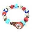 Moi Unico bracelet with blue and red white gold glass pearls