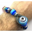 Moi Unico bracelet with pearls in blue white gold glass