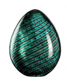 Vase medium taupe and Mint green pipe Egg Venini in limited