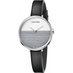 Calvin Klein Rise watch - Leather strap - K7A231C3