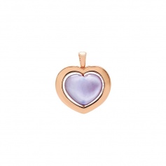 Giulietta and Romeo gold and amethyst pendant heart pendant