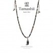 Halskette Mala Tamashii Mudra Achat Musky Neuheit Silber - NHS1500-17