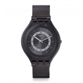 Watch Swatch Skin Skinight Milanese shirt black and silver - SVUB105M