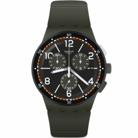 Swatch Uhr k.KI grünes Militärchronosilikon - SUSM405