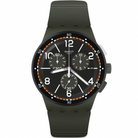 Swatch orologio k.KI verde militare crono silicone - SUSM405