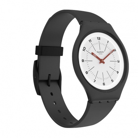 Swatch Watch Skinwheel Silicone Ultra-thin Black White - SVUM104
