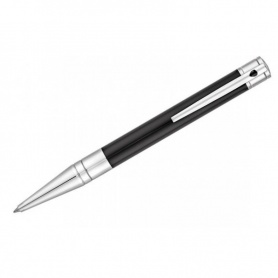 Ballpoint pen Dupont Initial Black & chrome silver - 265200
