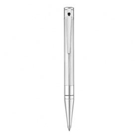 Dupont ballpoint pen D- Initial Black & Goldsmit silver plated