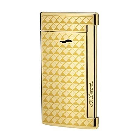 Dupont Feuerzeug Slim7 Linienfarbe Gold gelb vergoldet - 027715