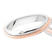 Polello Alba d'Amore wedding ring in rose gold, white and diamonds