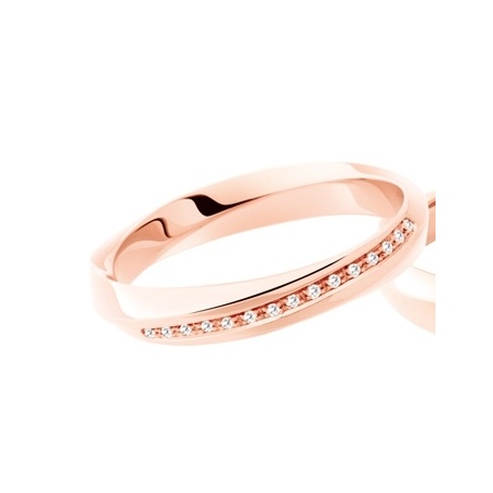 Polello Light Love ring in rose gold and diamonds 3118DR