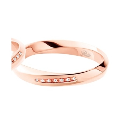 Polello Light Love Ring aus Roségold und Diamanten 3118UR
