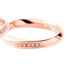 Polello Light Love ring in rose gold and diamonds 3118UR