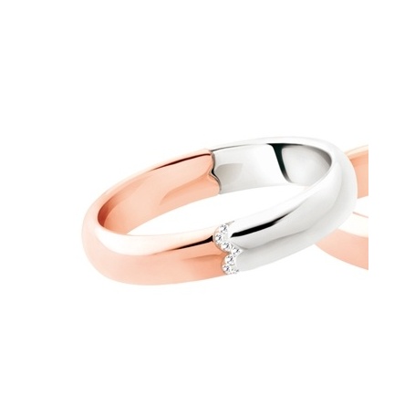 Polello Faith Sign of love in rose gold, white and diamonds