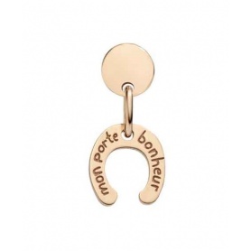 Queriot Mon Porte-bonheur earring in rose gold with horseshoe