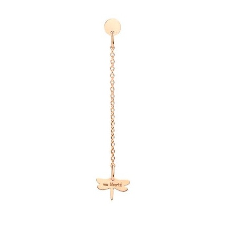 Queriot Ma Liberté pendant earring in gold with dragonfly