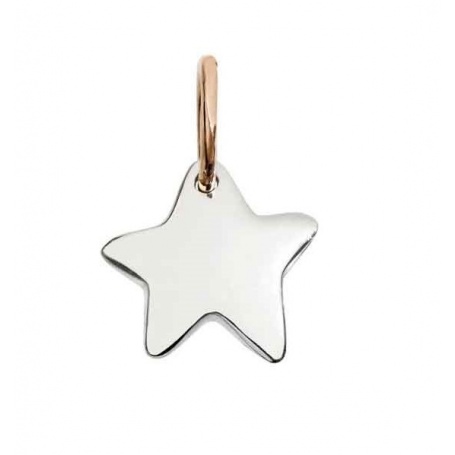 Queriot Stellina micro pendant in silver and rose gold