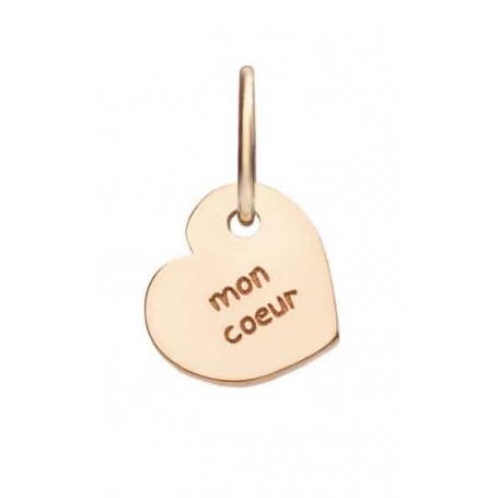 Micro Queriot Mon Coeur pendant in rose gold to heart