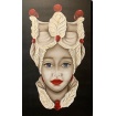 Art Maiora-Rotmalerei der Frau dunkel