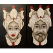 Gemälde Testa di Moro von Art Maiora, Paar Mann Frau rot
