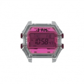 I AM Damen Fuchsia und Transparent Grey IAM009 Digitaluhr