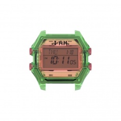 I AM woman's watch with salmon and green transparent IAM007