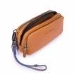 Piquadro Blue Square brown case with three hinges and handle