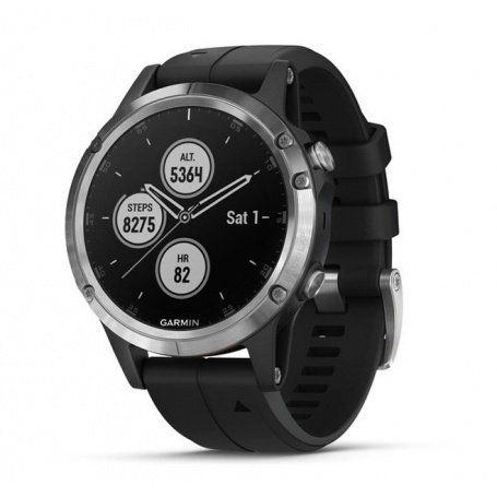 Garmin Fenix5 Plus Uhr Multisport GPS schwarzes Armband