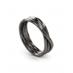 Ring Filodellavita Rock, three wires in burnished silver - AN8N