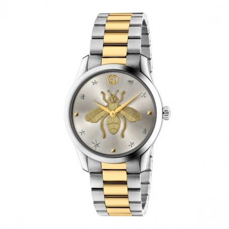 Gucci women's G-Timeless Iconic silver and gold watch - YA1264131