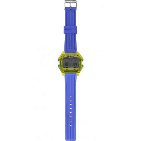 Men's Digital Watch I AM gray / electric blue - IAM109306