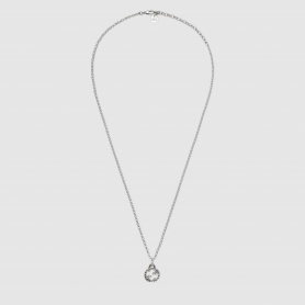 Gucci unisex necklace with GG silver pendant - YBB455535001