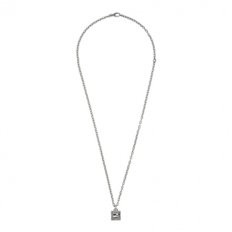 Collana Gucci con cubo G Quadro pendente in argento - YBB552768001
