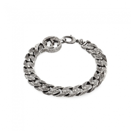 Gucci unisex GG bracelet with silver chain - YBA454285001