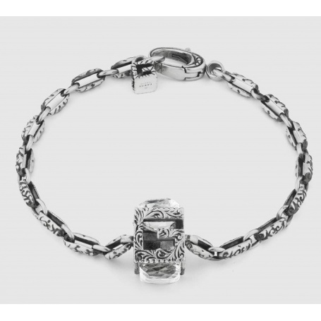Gucci bracelet with G Quadro cube in silver - YBA550888001