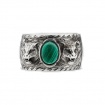 Unisex Gucci ring with green stone and feline head - YBC461991001