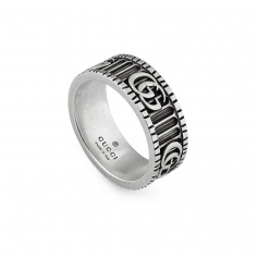 Gucci unisex ring with Double G in silver - YBC551899001