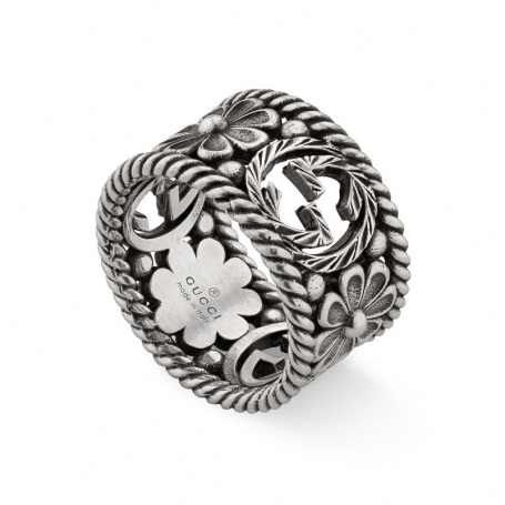 Gucci woman ring with flower motif - YBC577272001