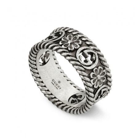 Gucci woman ring with flower pattern - YBC577263001